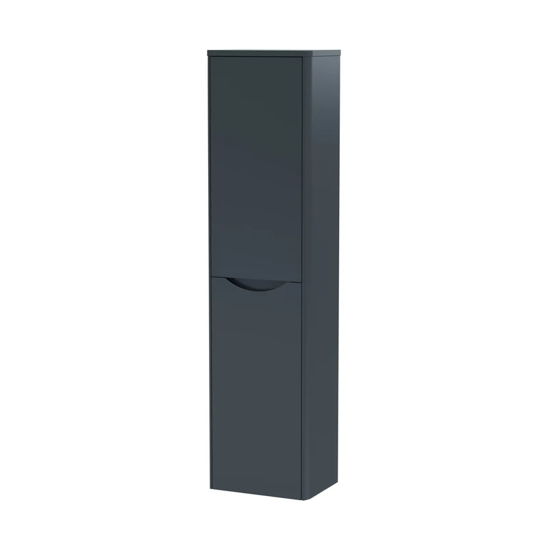 Nuie Lunar 350mm Tall Unit Contemporary Soft Black MFC Painted Matt 1392x356x253mm