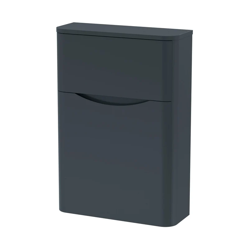 Nuie Lunar 550mm Wc Unit Contemporary Soft Black MFC Painted Matt 800x550x205mm