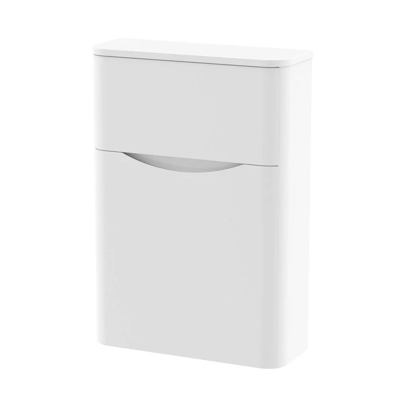 Nuie Lunar 550mm Wc Unit Contemporary Satin White MFC Painted Matt 800x550x205mm