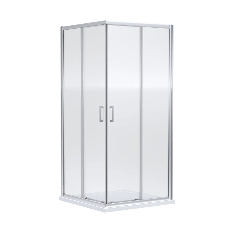 Nuie Rene 1900 X 800mm Corner Entry Contemporary Chrome Aluminium 1900x785x785mm