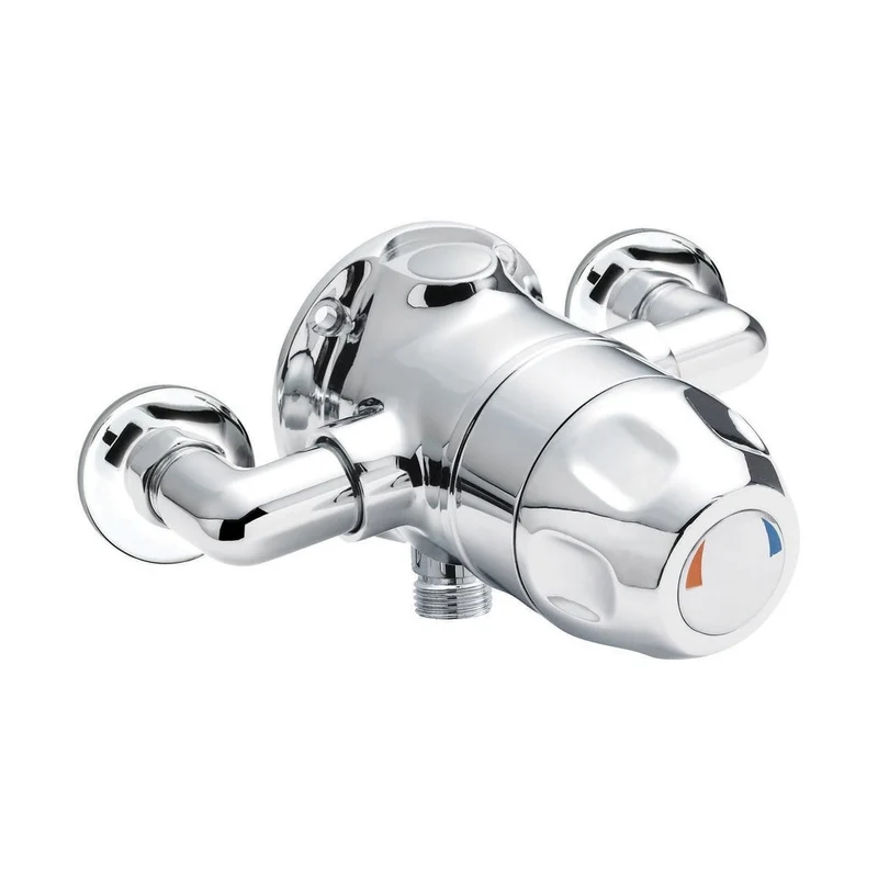 Nuie Exposed Sequential Shower Valve Contemporary Chrome Brass 80x205x138mm