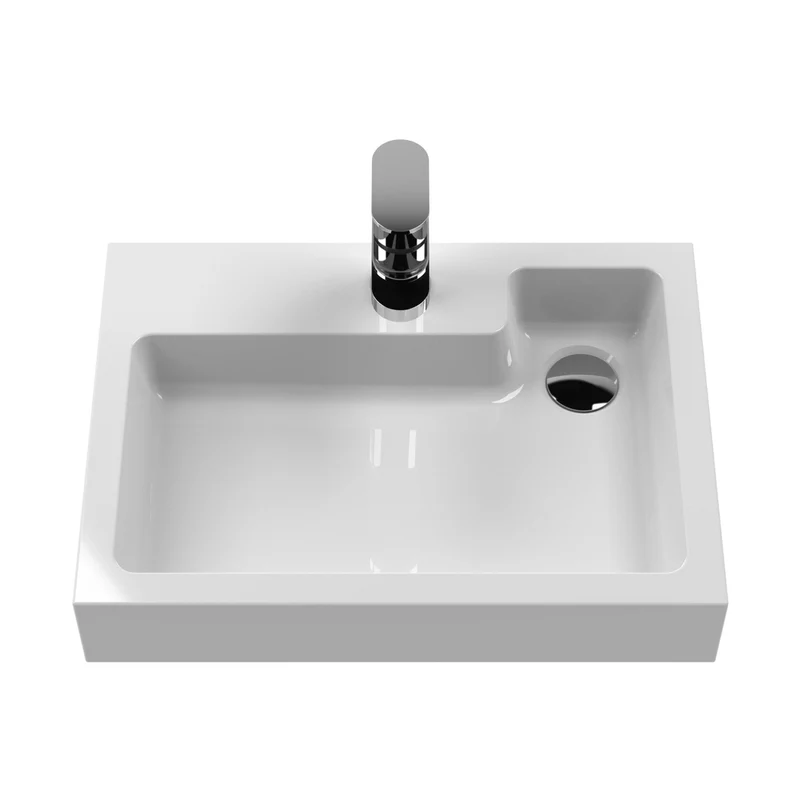 Nuie Athena 2 In 1 500mm Basin & Wc Unit Contemporary Gloss Grey MFC Gloss 800x500x355mm