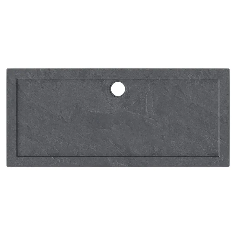 Slate Effect Stone Resin Rectangular Shower Tray & Waste 1700 x 900mm