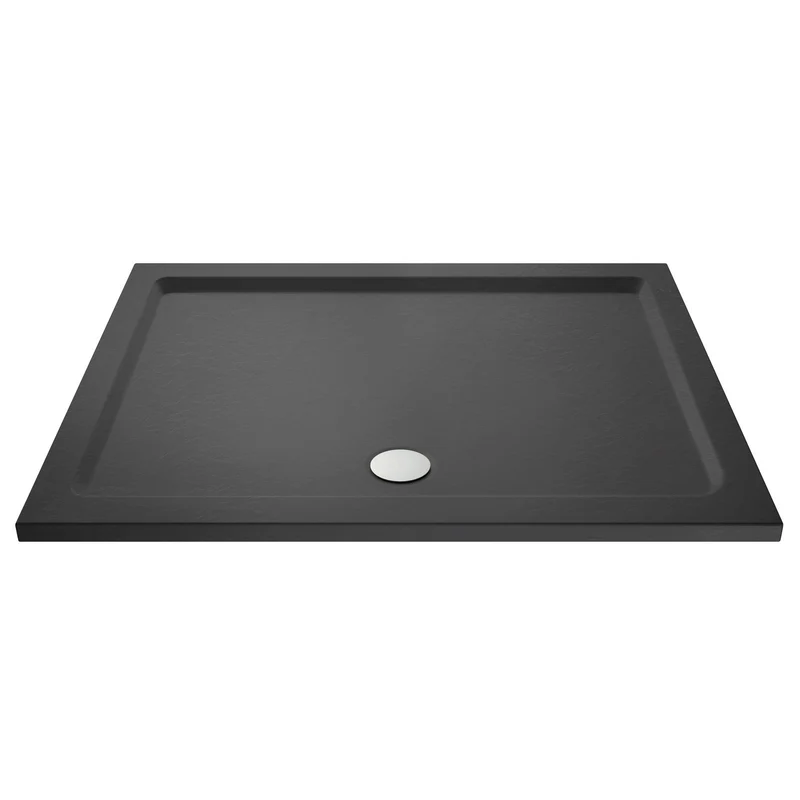 Slate Effect Stone Resin Rectangular Shower Tray & Waste 1600 x 900mm