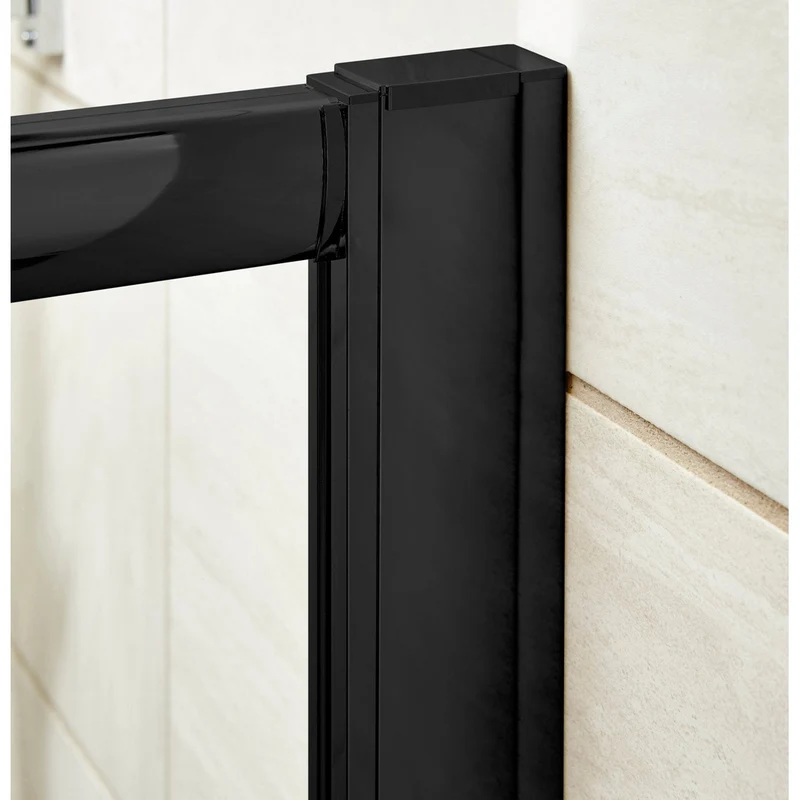 Nuie 1850mm Black Profile Extension Kit Contemporary Aluminium 1850x20x49mm
