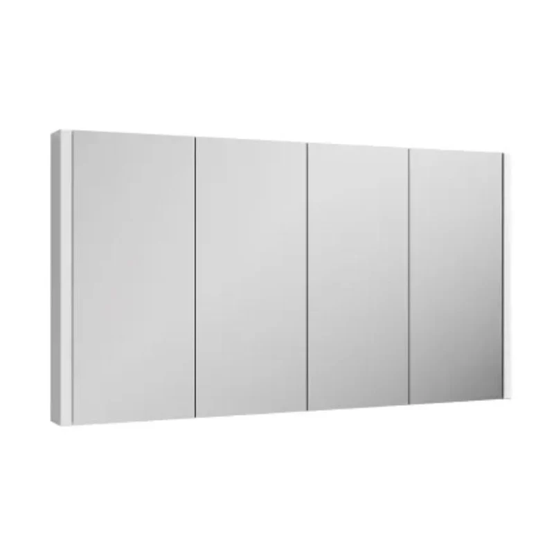 Nuie Eden 1200mm Mirror Cabinet Contemporary Gloss White MFC Painted Gloss 650x1180x110mm
