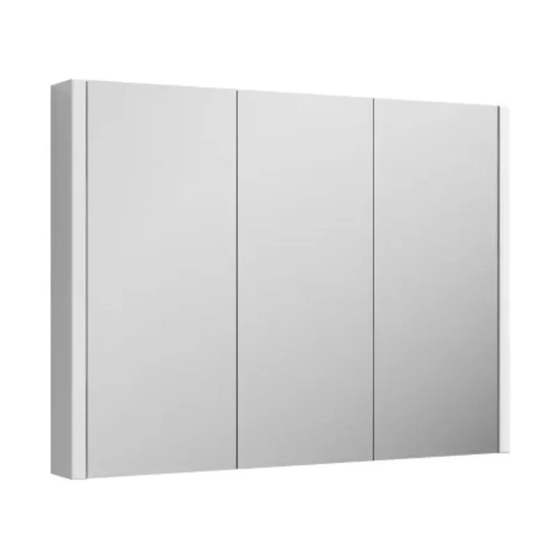 Nuie Eden 900mm Mirror Cabinet Contemporary Gloss White MFC Painted Gloss 650x899x110mm