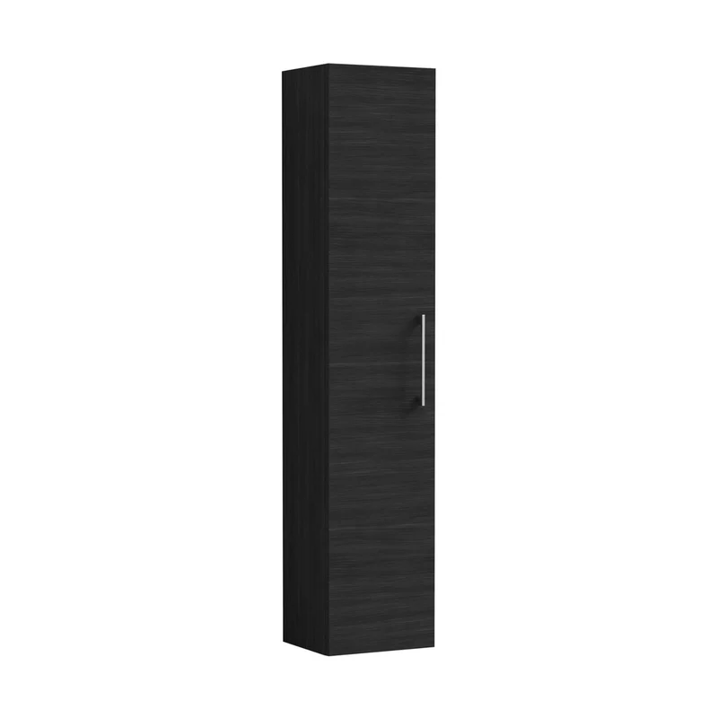 Nuie Arno 300mm Tall Unit (1 Door) Contemporary Charcoal Black MFC Textured Woodgrain 1435x300x260mm