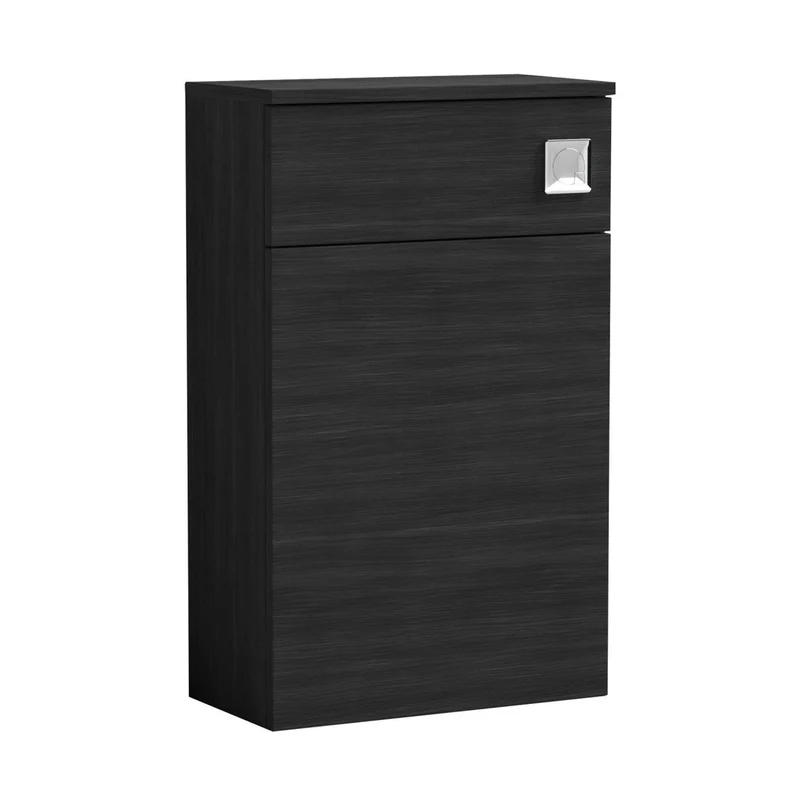Nuie Arno 500 Wc Unit (235 Deep) Contemporary Charcoal Black MFC Textured Woodgrain 818x502x260mm