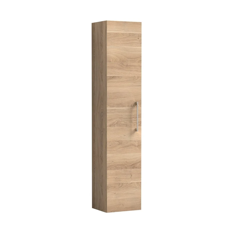 Nuie Arno 300mm Tall Unit (1 Door) Contemporary Bleached Oak MFC Textured Woodgrain 1435x300x260mm