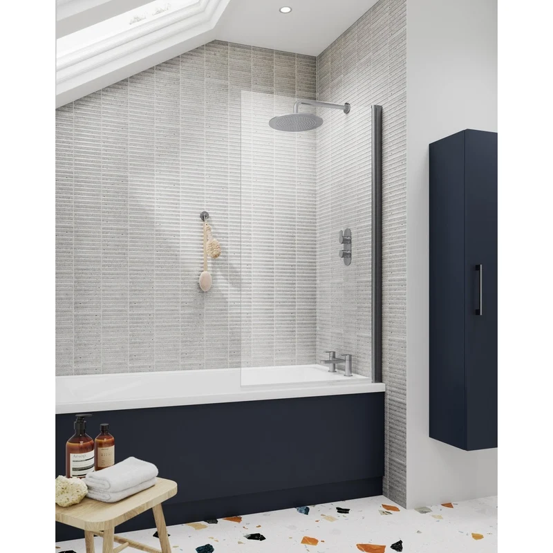 Nuie Arno 300mm Tall Unit (1 Door) Contemporary Midnight Blue MFC Painted Matt 1433x300x253mm