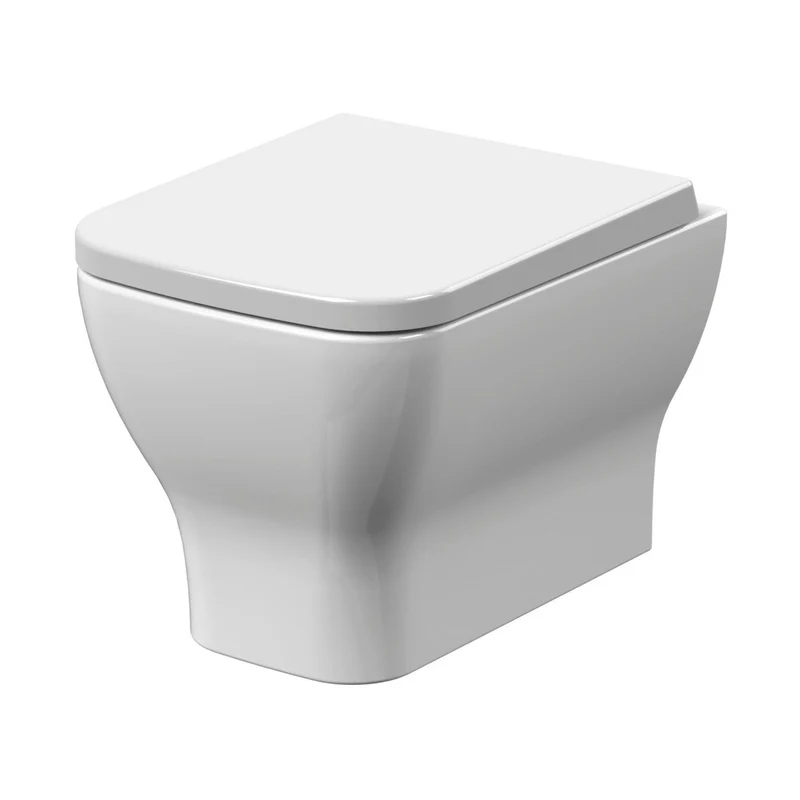 Nuie Ava Wall Hung Pan & Sc Seat Contemporary White Vitreous China 364x363x486mm