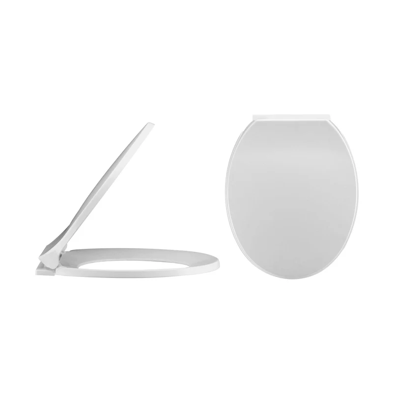 Nuie Soft Close Toilet Seat Contemporary White Polypropylene 50x350x420mm
