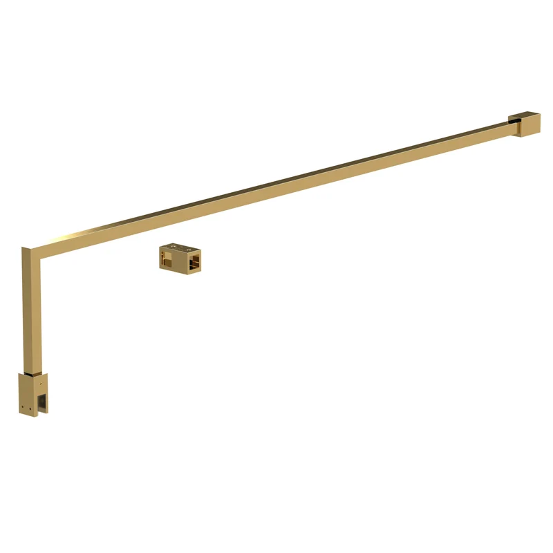 Vista 8mm Brushed Brass Walk-In Shower Screen - 1850mm