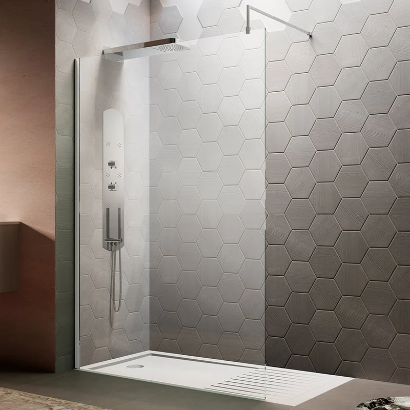 Vista 8mm Chrome Walk-In Shower Screen - 1850mm