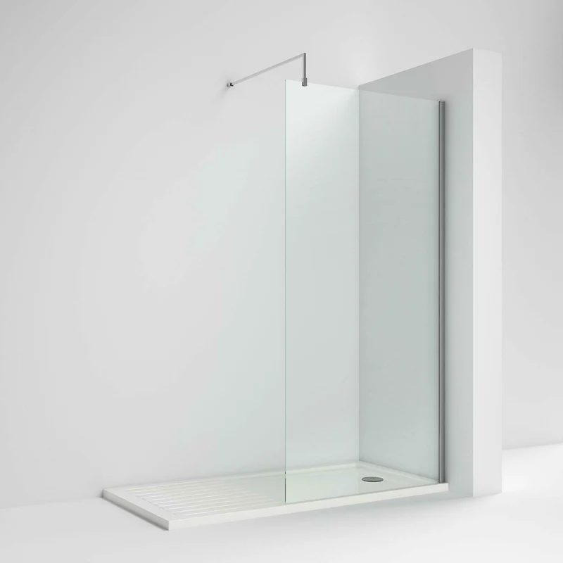 Vista 8mm Chrome Walk-In Shower Screen - 1850mm