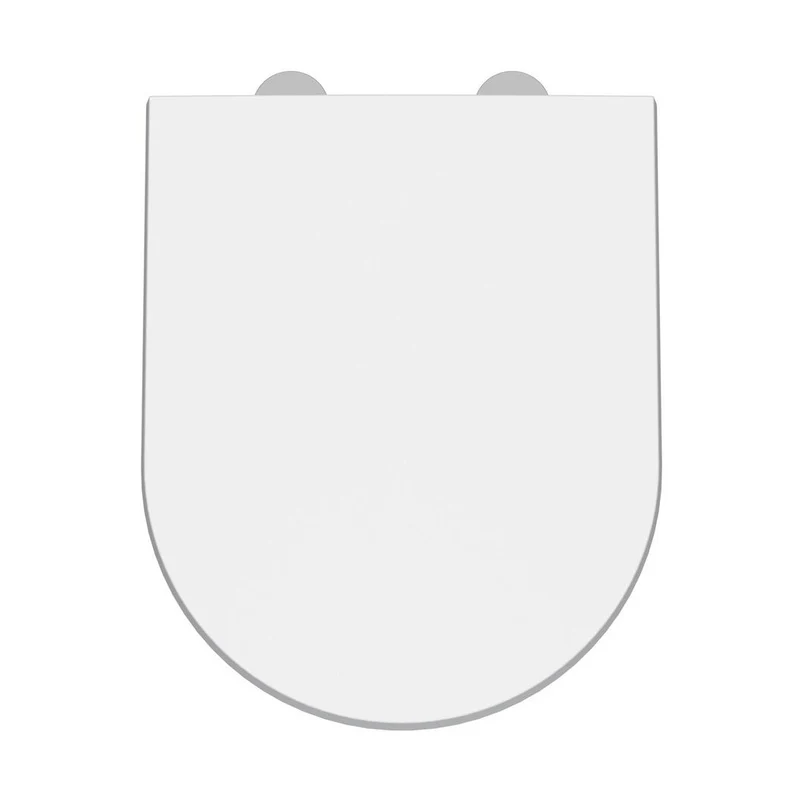 Nuie Luxury D Shaped Toilet Seat Contemporary White Stainless Steel Nylon,urea 40x370x450mm