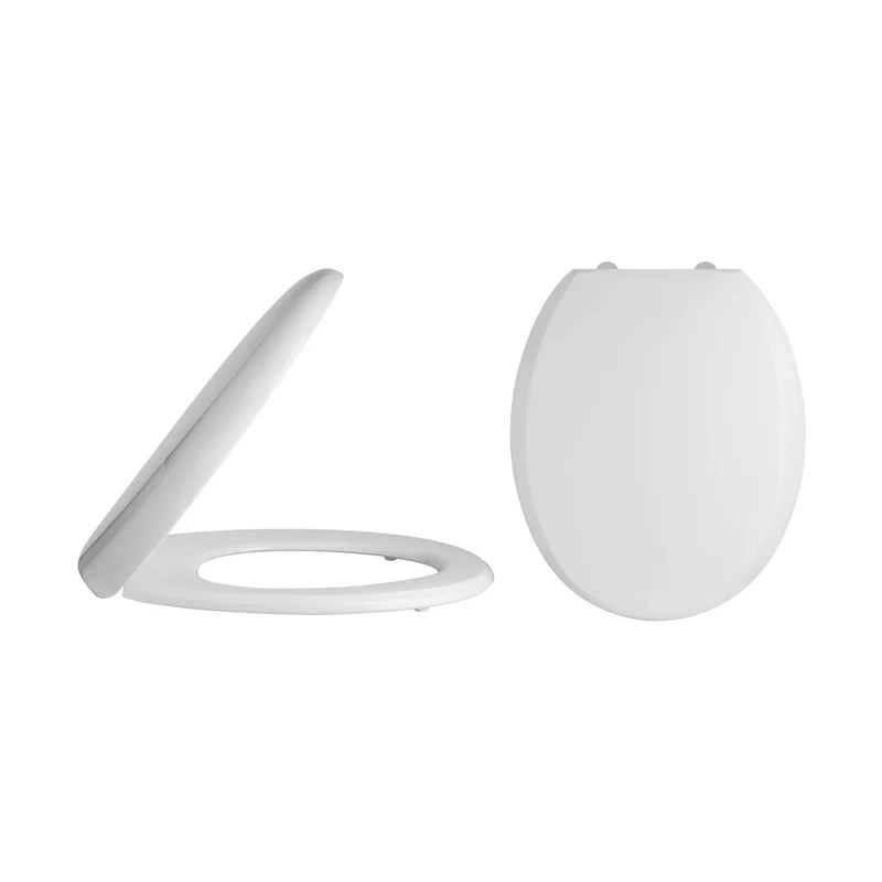 Nuie Luxury Soft Close Toilet Seat Contemporary White Stainless Steel Nylon,urea 50x360x450mm