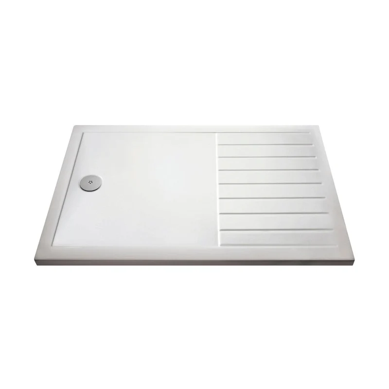 Nuie Wetroom Trays Rectangular Walk-in Shower Tray 1400 X 800 Contemporary White Acrylic Capped ABS Caco3 And Pu