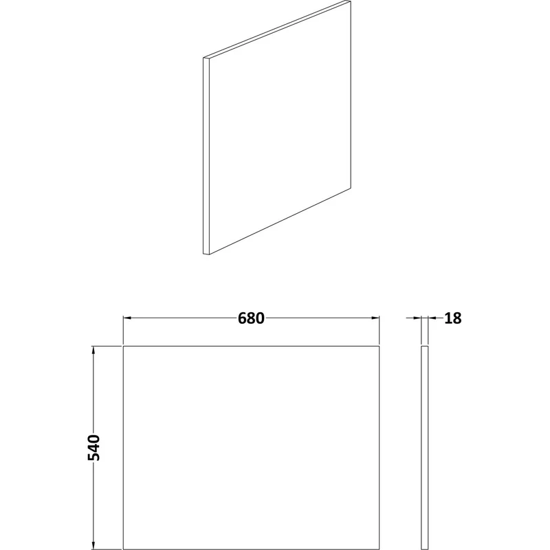 Cape Wooden L Shape Shower Bath End Panel 700mm - Gloss Grey