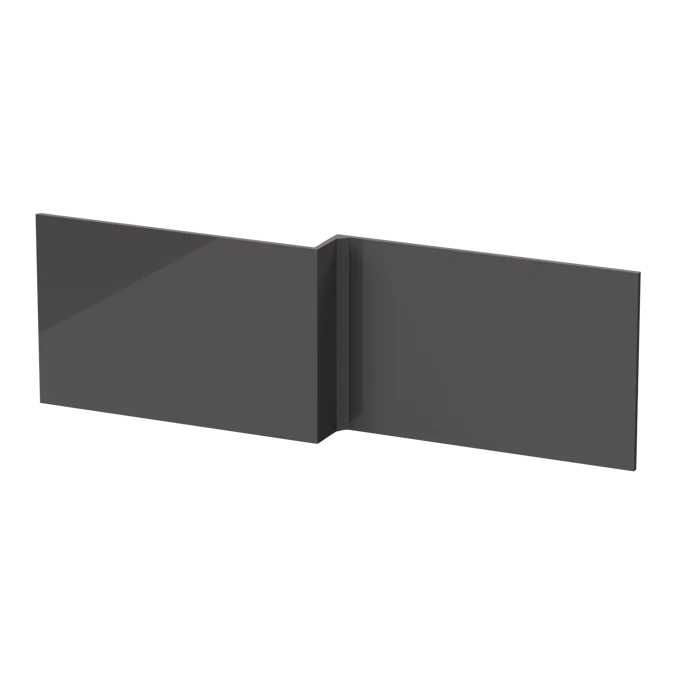 Cape Wooden L Shape Shower Bath Front Panel 1700mm - Gloss Grey