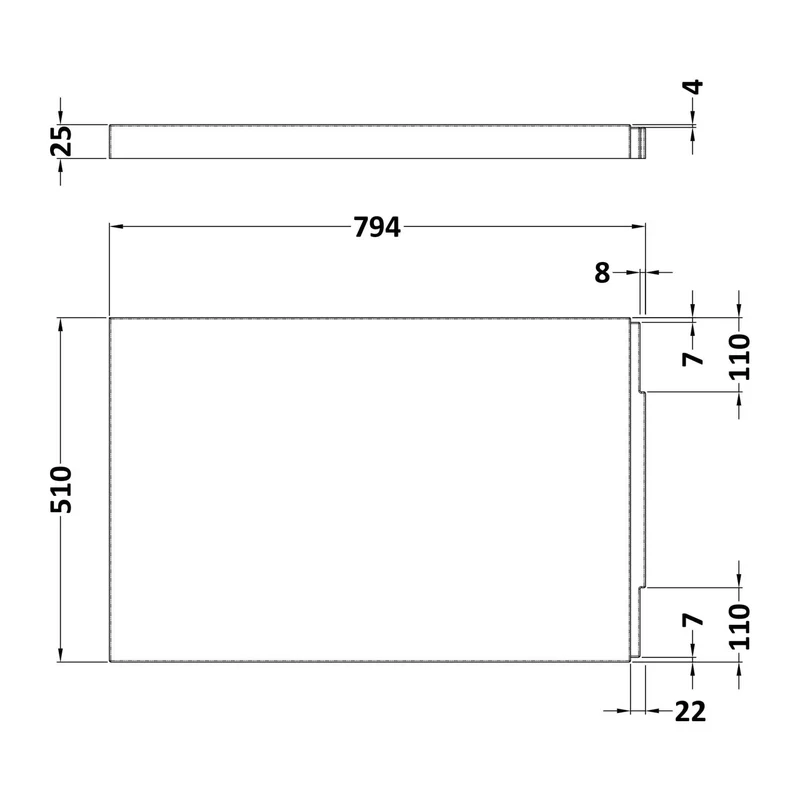 Acrylic Bath End Panel