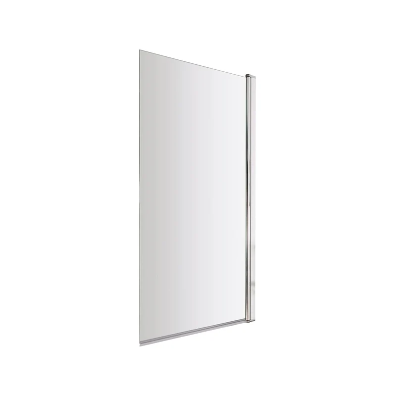 Nuie Bath Screens Square Bath Screen Contemporary Chrome Aluminium 1430x790x38mm