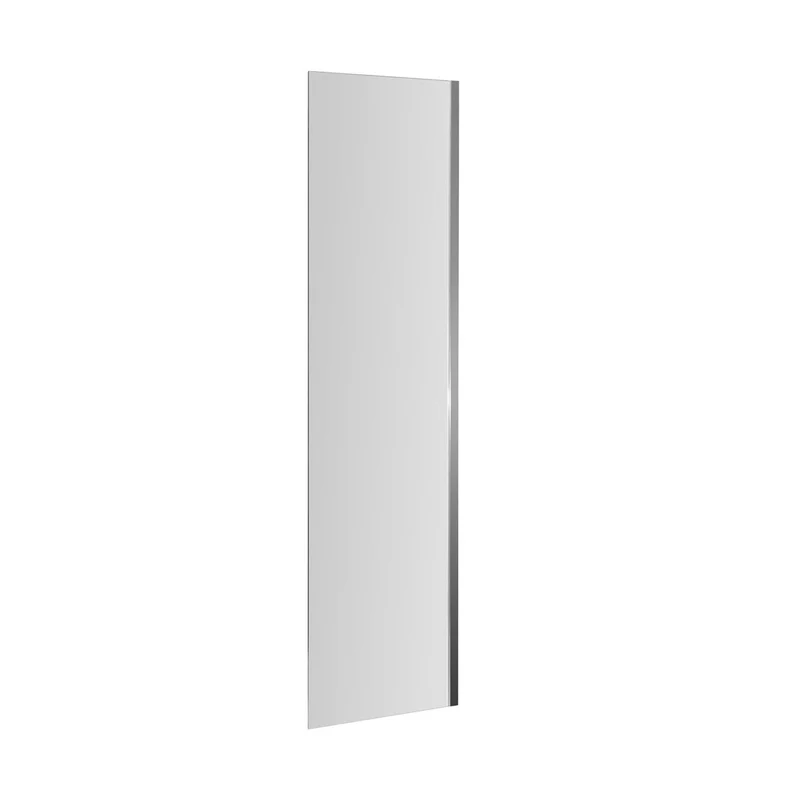 Nuie 350mm Fixed Bath Screen Contemporary Chrome Aluminium 1400x350x26mm