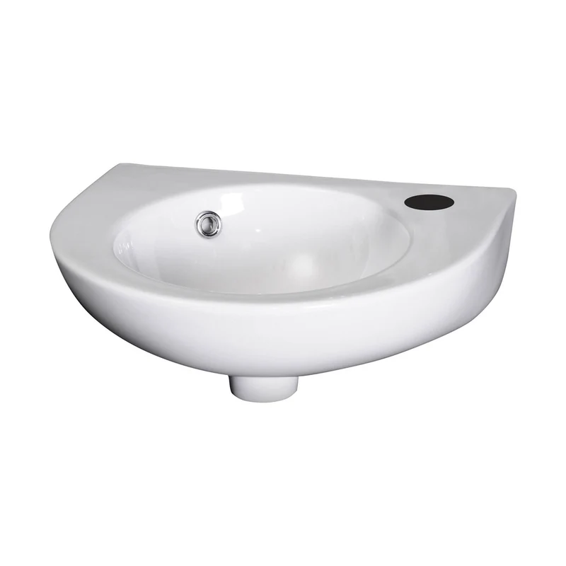 Nuie Melbourne 450mm Wall Hung Basin Contemporary White Vitreous China 165x430x345mm