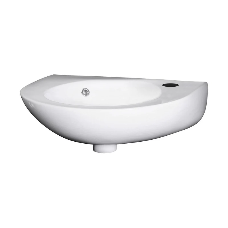 Nuie Melbourne 350mm Wall Hung Basin Contemporary White Vitreous China 145x350x280mm