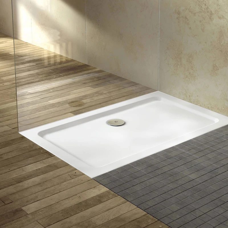 Stone Resin 40mm Rectangular Shower Tray & Waste 1700 x 800mm