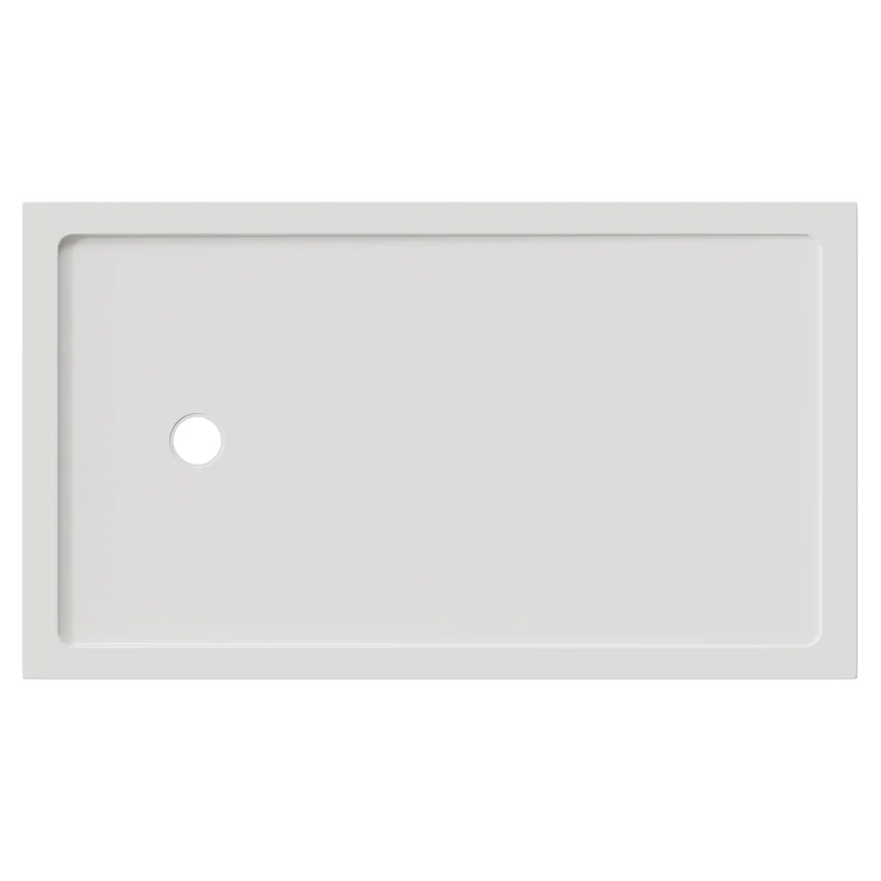 Stone Resin 40mm Rectangular Shower Tray 1700 x 700mm With End Waste