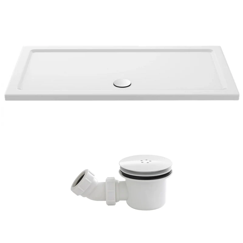 Stone Resin 40mm Rectangular Shower Tray & Waste 1500 x 760mm
