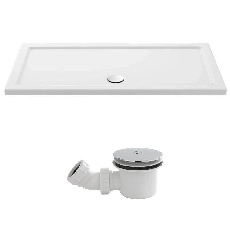 Stone Resin 40mm Rectangular Shower Tray & Waste 1500 x 700mm