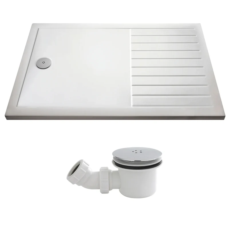 Walk In Shower Tray & Waste 1400 x 800mm