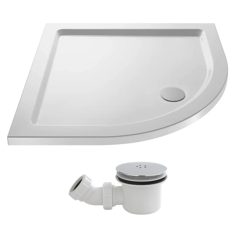 Stone Resin 40mm Quadrant Shower Tray & Waste 1000 x 1000mm