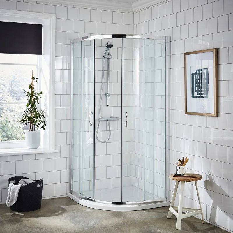 Stone Resin 40mm Quadrant Shower Tray & Waste 900 x 900mm