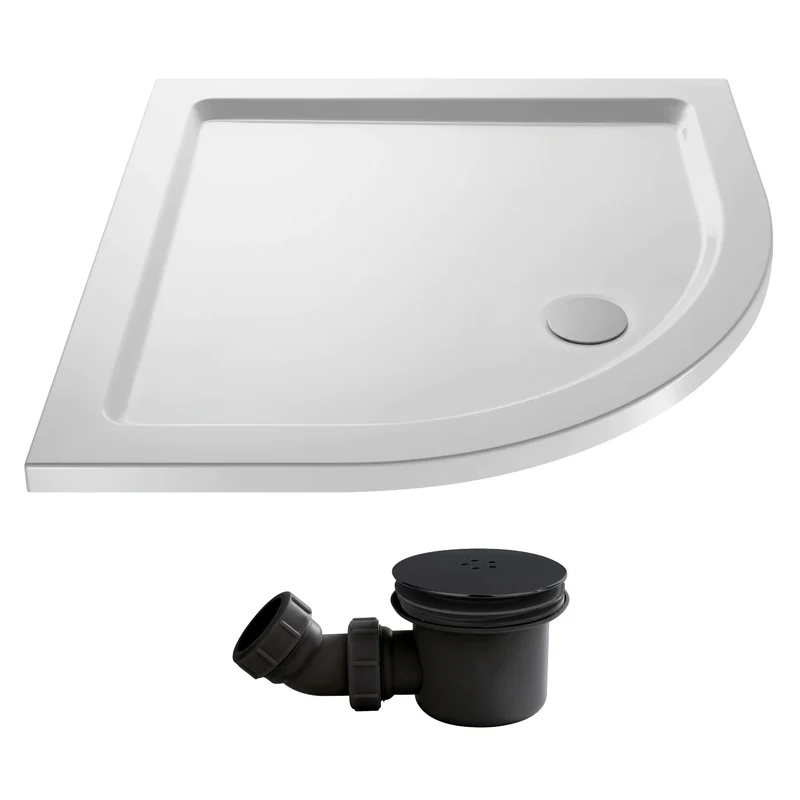 Stone Resin 40mm Quadrant Shower Tray & Waste 900 x 900mm