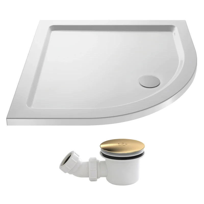 Stone Resin 40mm Quadrant Shower Tray & Waste 900 x 900mm