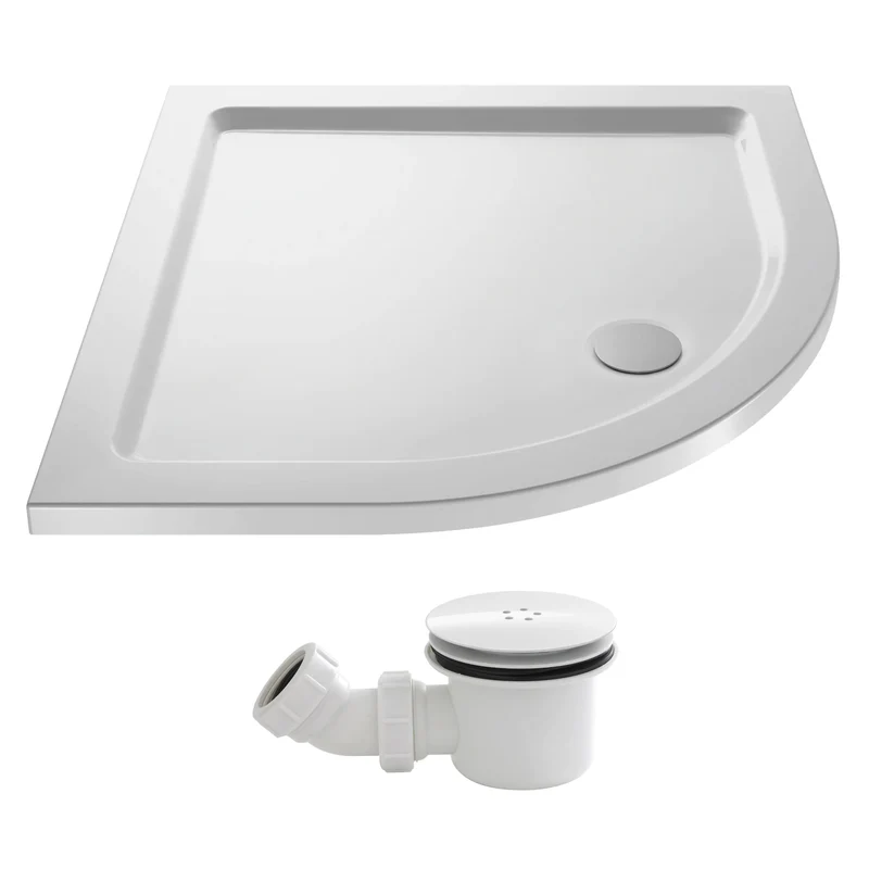 Stone Resin 40mm Quadrant Shower Tray & Waste 900 x 900mm