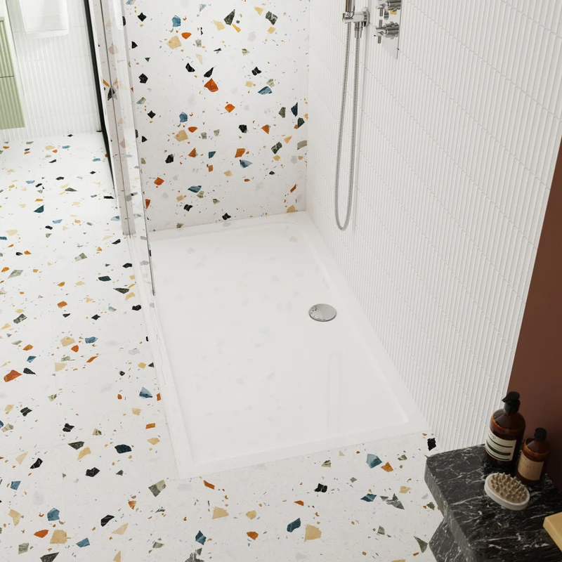 Stone Resin 40mm Rectangular Shower Tray & Waste 1100 x 900mm