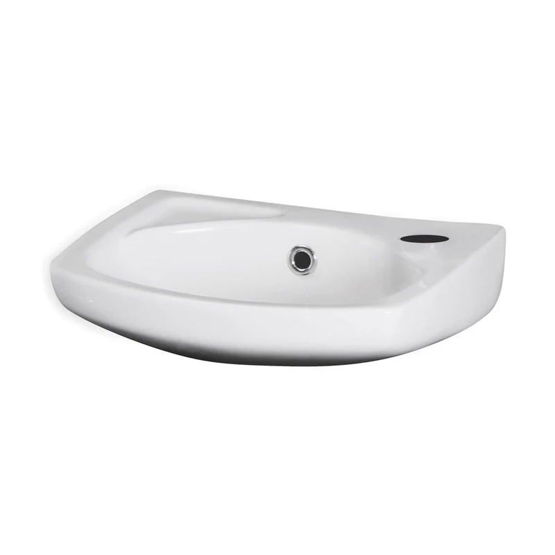 Nuie Melbourne 350mm Wall Hung Basin Contemporary White Vitreous China 140x350x280mm