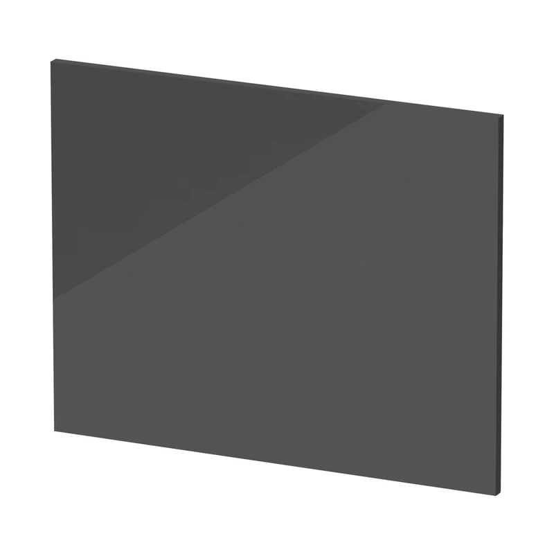 Nuie Fusion Square Shower Bath End Panel Contemporary Gloss Grey MFC Gloss 520x680x18mm