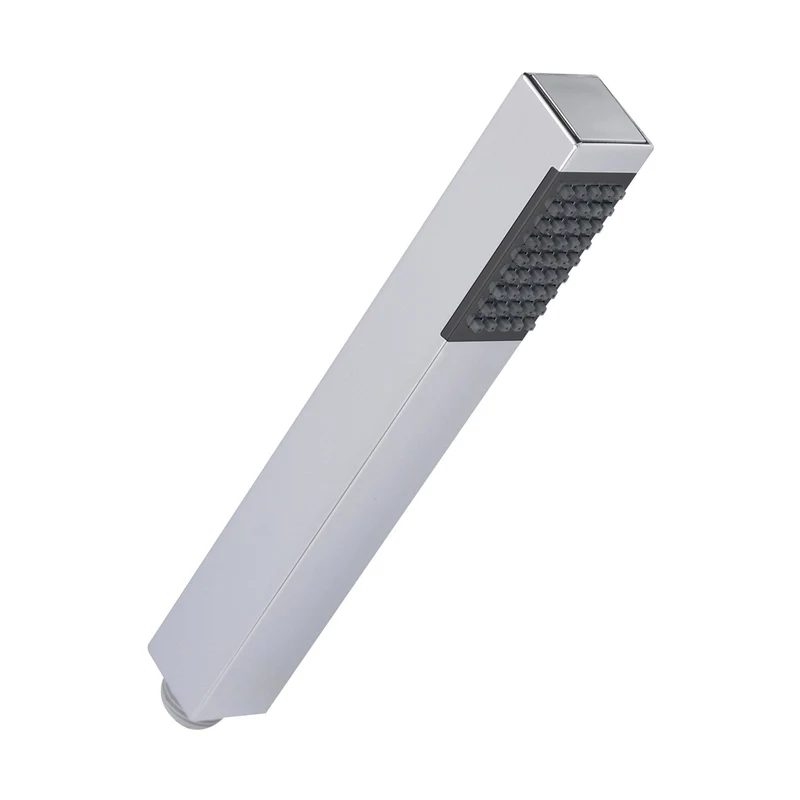Nuie Shower Parts Square Brass Handset Contemporary Chrome 212x25x25mm