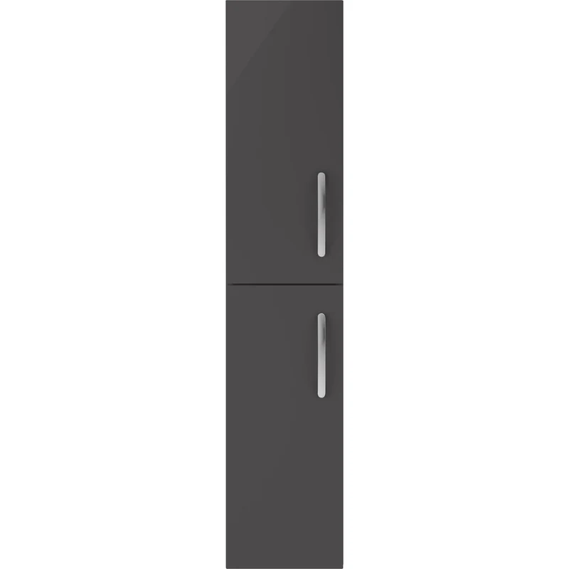 Cape 300mm Tall Unit With 2 Doors - Gloss Grey