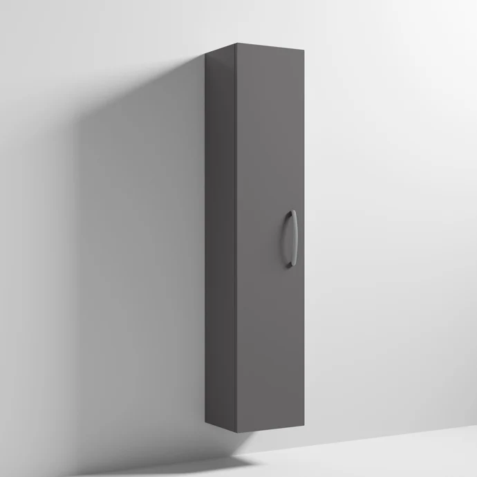 Cape 300mm Tall Unit With 1 Door - Gloss Grey