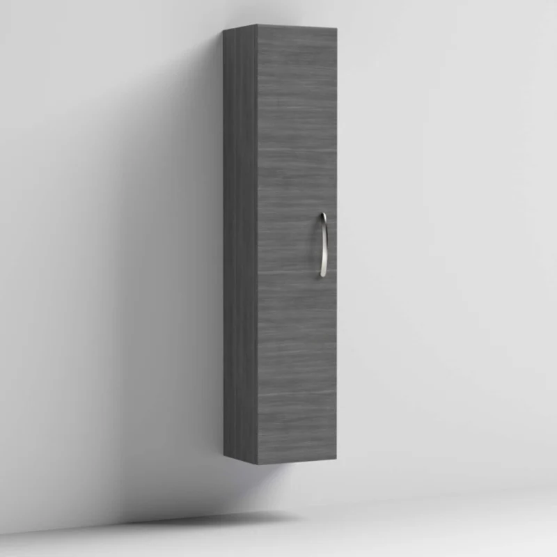 Cape 300mm Tall Unit With 1 Door - Anthracite Woodgrain