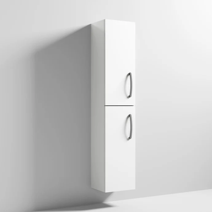 Cape 300mm Tall Unit With 2 Doors - Gloss White