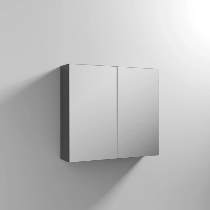 Cape 800mm Mirror Cabinet - Gloss Grey