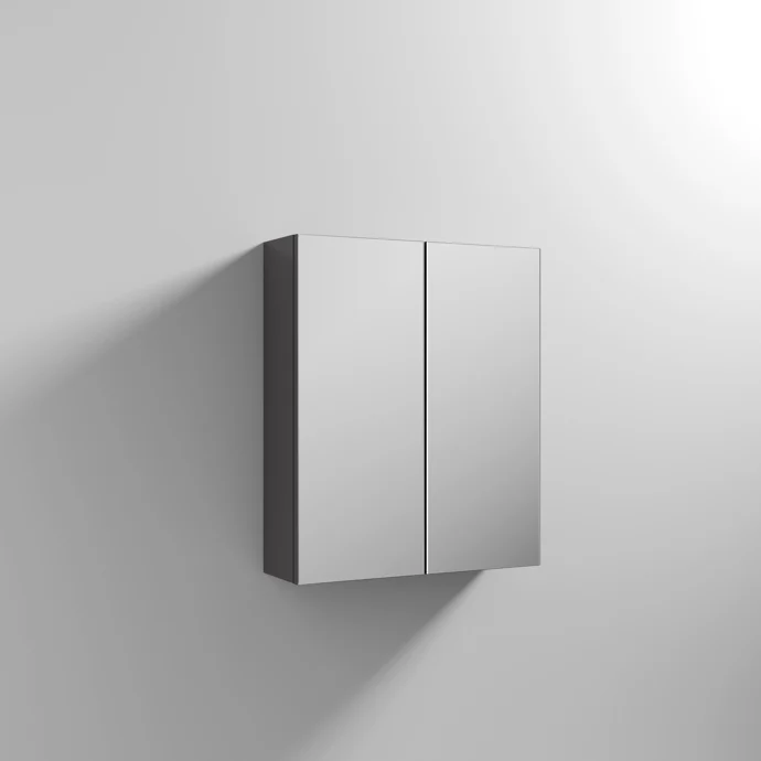 Cape 600mm Mirror Cabinet - Gloss Grey
